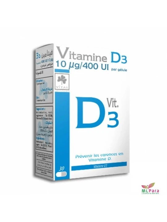 VITAL VITAMINE D3 30 Gelules