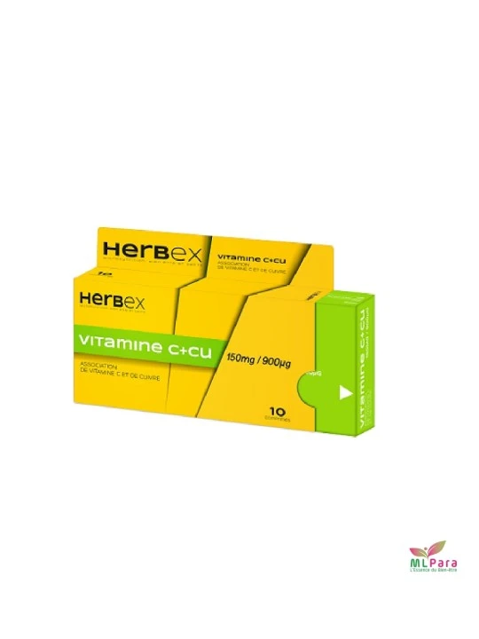 HERBEX vitamine  c c+cu 150mg bt/10 gel