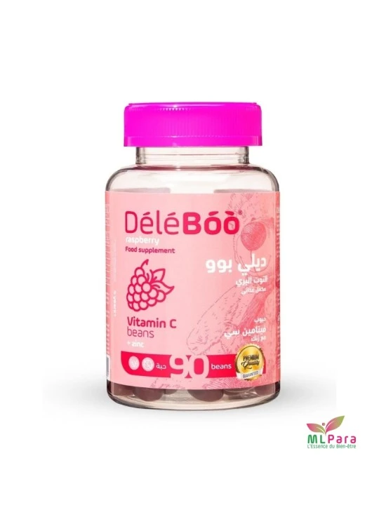 DELEBOO VIT C+ZINC (RASPBERRY) BT/90