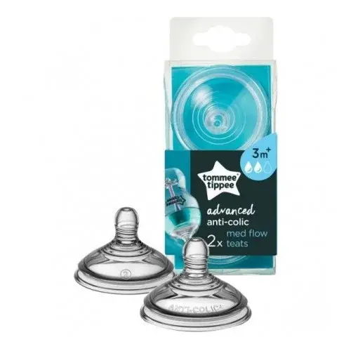 TOMMEE TIPPEE ADVANCED ANTI-COLIQUE 2 TETINES A DEBIT MOYEN 3M+