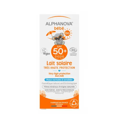 ALPHANOVA ECRAN BEBE BIO LAIT SOLAIRE SPF50+ 50GR