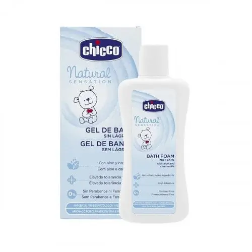 CHICCO NATURAL SENSATION GEL DOUCHE ET SHAMPOOING SANS LARMES 0M+ 200ML