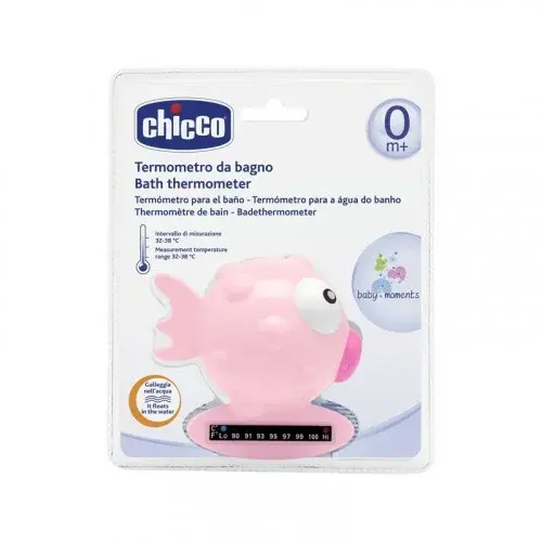 CHICCO thermomètre de bain rose fish