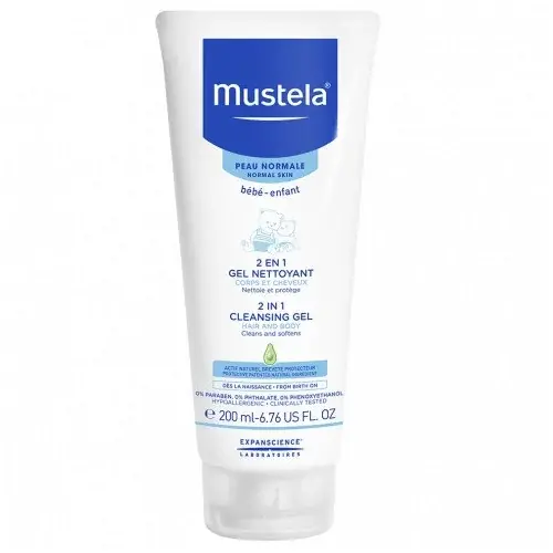 MUSTELA Gel Cheveux et Corps 2 en 1, 200ml