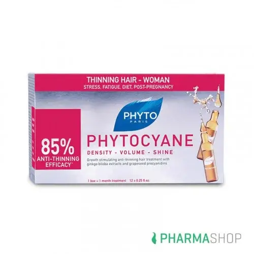 PHYTO PHYTOCYANE AMPOULE ANTI-CHUTE FEMME 12 *7,5 ML