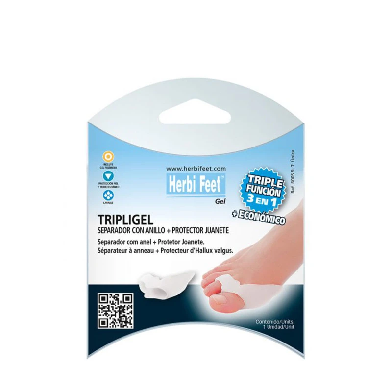 Séprarateur à anneau + protecteur d'hallux valgus - Herbi Feet Tripligel