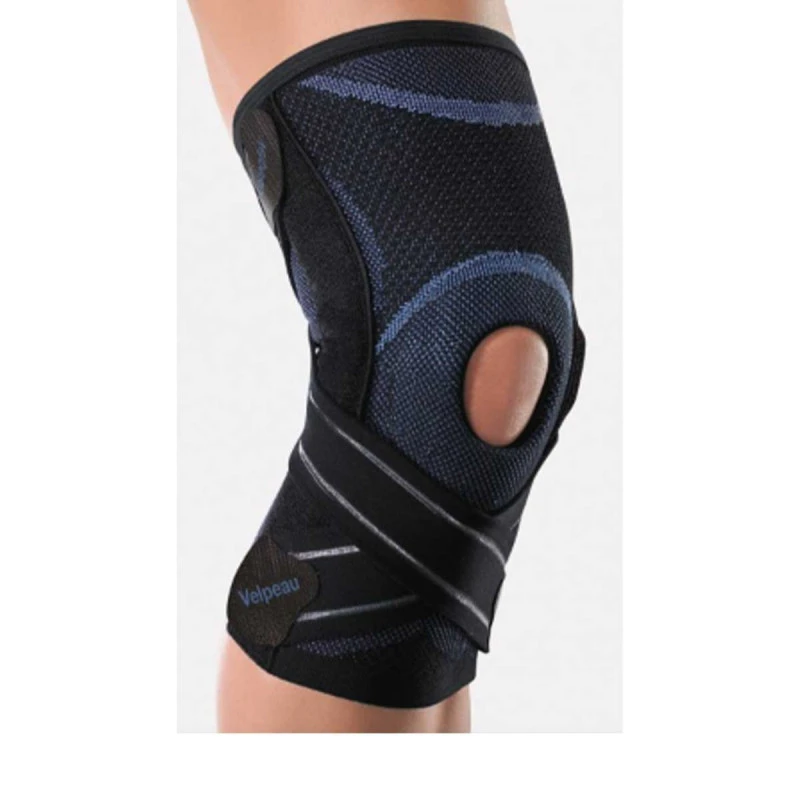 Velpeau - Genouillère Ligaction - Ligamentaire articulé - Noir-Bleu