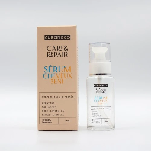 CLEAN&CO CARE&REPAIR SERUM CHEVEUX SECS ET ABIMES 3EN1 50ML