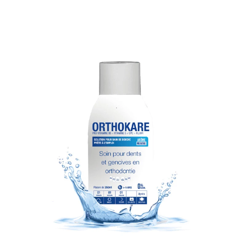 Stoderma Orthokare - Bain de Bouche - Soin pour dents et gencives en orthodontie - 250ml