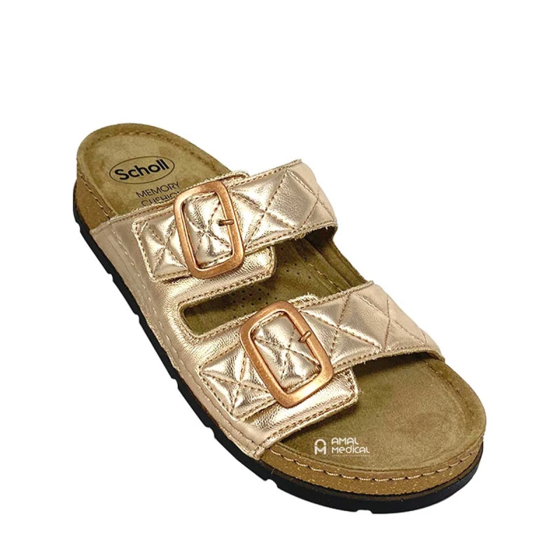 Scholl Bora 2 Straps - Mules orthopédiques femme - Rose Gold