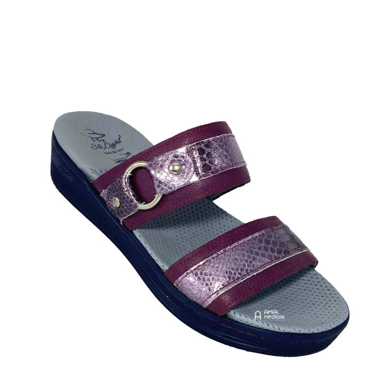 STI Orthopedic - Mules orthopédiques femme FS02 - Mauve Brillant