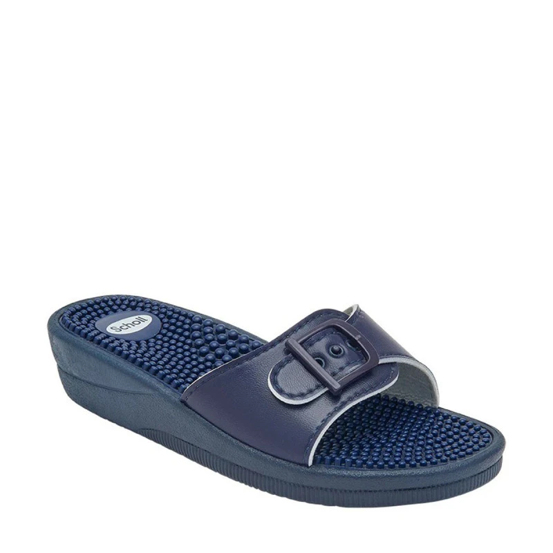 Scholl New Massage - Mules orthopédiques femme - Bleu marine