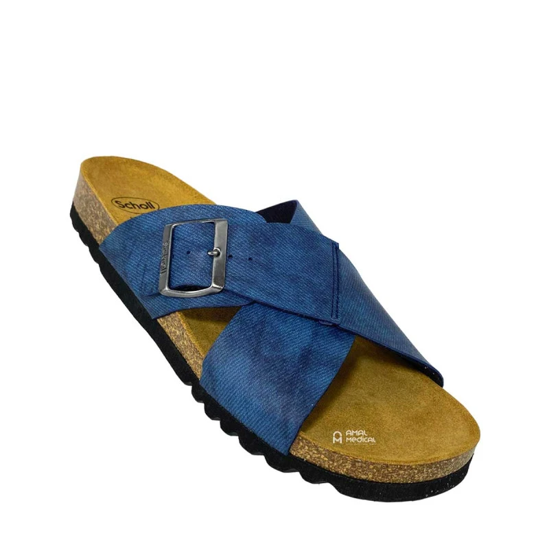 Scholl Tangor AD - Mule orthopédique homme - Bleu