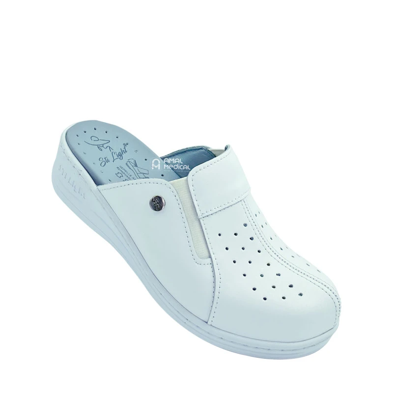 STI Orthopedic – Sabot orthopédique femme – EV010P - Blanc perforé