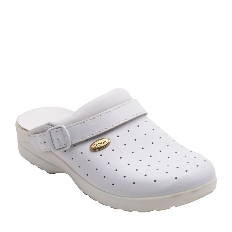 Sabot orthopédique professionnel - Scholl Clog Racy - blanc perforé