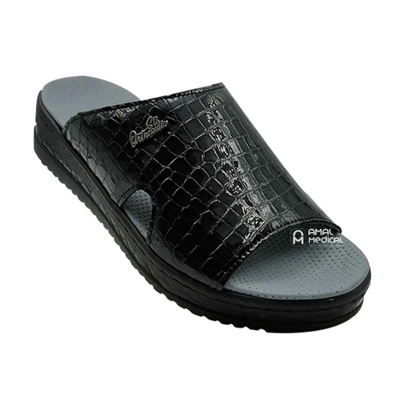 Sabot orthopédique femme – STI – noir croco