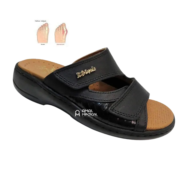 Sabot orthopédique femme – STI Hallux Valgus – noir CR