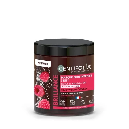 CENTIFOLIA MASQUE CHEVEUX SOIN INTENSE 3 EN 1 A L'EXTRAIT DE FRAMBOISE ET KERATINE VEGETALE 250ML