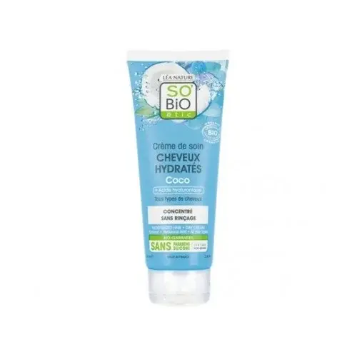 SO'BIO CREME DE SOIN CHEVEUX HYDRATES COCO BIO 100ML