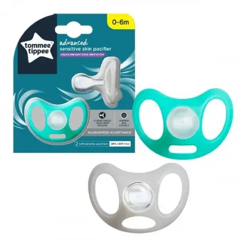 TOMMEE TIPPEE ADVANCED 2 SUCETTES SENSIBLE EN SILICONE 0-6M