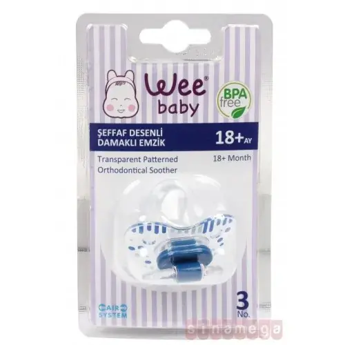 WEE BABY SUCETTE TRANSPARENTE DECOREE 18+M 838