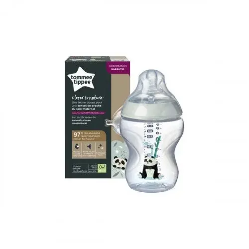 TOMMEE TIPPEE CLOSER TO NATURE BIBERON PANDA VERT 0M+ 260ML