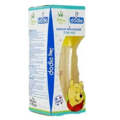 DODIE BIBERON ANTI-COLIQUE 270ML WINNIE JAUNE 0-6M