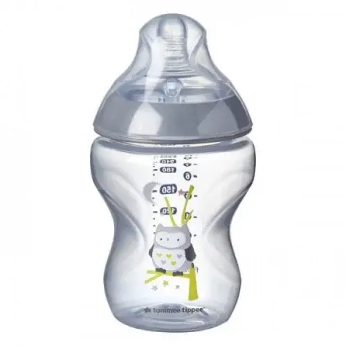 TOMMEE TIPPEE CLOSER TO NATURE BIBERON CHOUETTE GRIS 0M+ 260ML