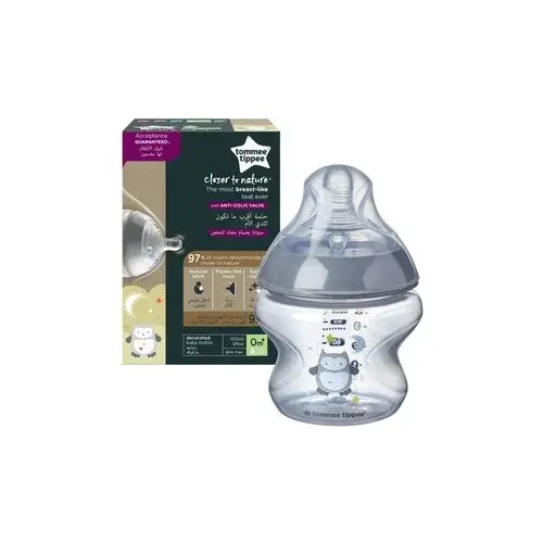 TOMMEE TIPPEE CLOSER TO NATURE BIBERON CHOUETTE GRIS 0M+ 150ML