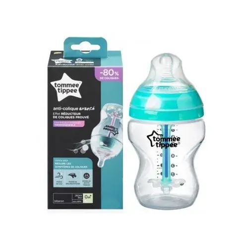 TOMMEE TIPPEE BIBERON ADVANCED ANTI-COLIQUE TURQUOISE 0M+ 260ML