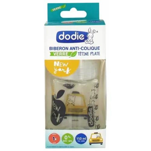 DODIE BIBERON EN VERRE NEW YORK 0 A 6 MOIS 150ML