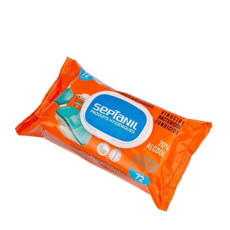 Septanil - Lingettes désinfectantes Médecin - 72 lingettes