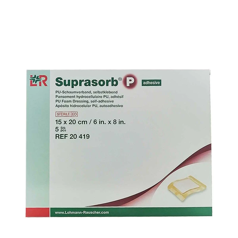 Pansement hydrocellulaire adhésif stérile - Suprasob P - 15cm x 20cm - boite de 5pcs