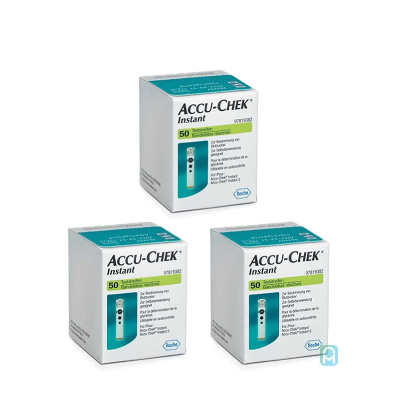 Accu Chek Instant - Bandelettes test glycémie - 150 unités