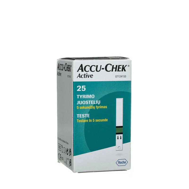 Accu Chek active - Bandelettes de test glycémie - boite de 25 unités