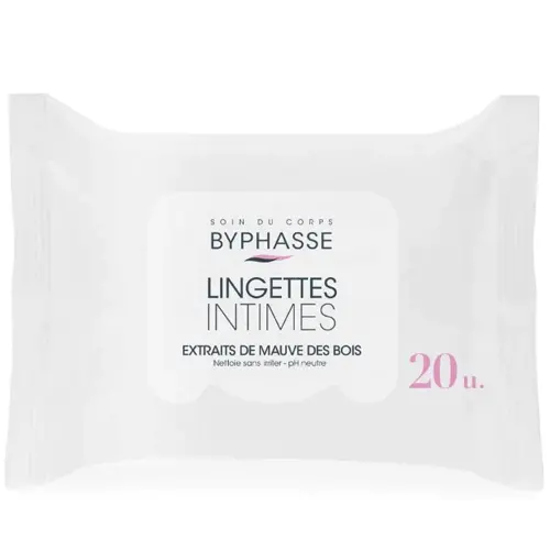 BYPHASSE LINGETTES INTIME PH NEUTRE 20 UNITES