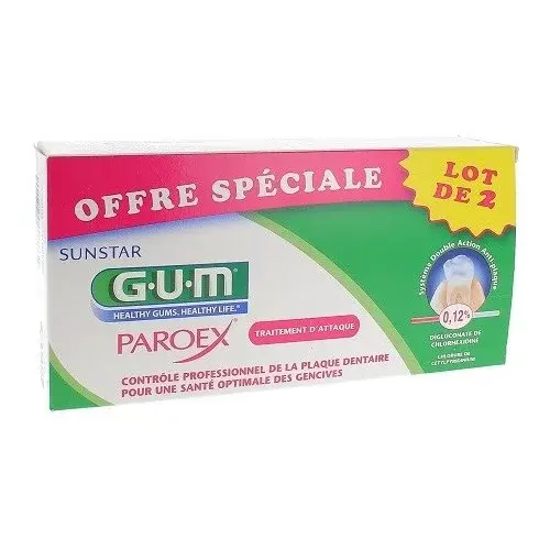 GUM PAROEX GEL DENTIFRICE - LOT DE 2X75 ML