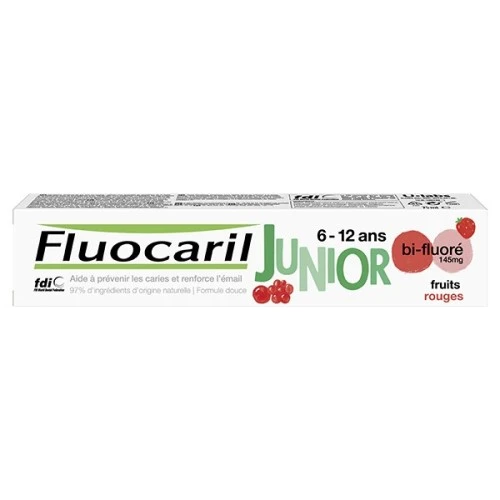 FLUOCARIL JUNIOR 6-12 ANS DENTIFRICE FRUITS ROUGES 75ML