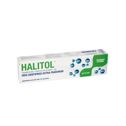 STODERMA HALITOL PATE DENTIFRICE EXTRA FRAICHEUR ANTI PLAQUE 75G