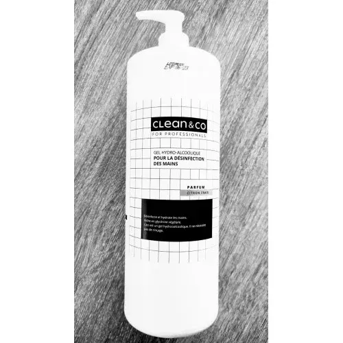 CLEAN&CO GEL HYDRO-ALCOOLIQUE POUR LA DESINFECTION DES MAINS 1L