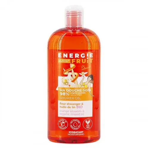 ENERGIE FRUIT GEL DOUCHE HYDRATANT FLEUR D'ORANGER&HUILE DE LIN BIO 500ml