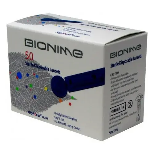 BIONIME Boite de lancettes, 50 lancettes