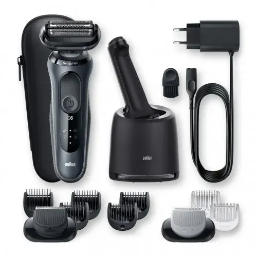 BRAUN RASOIR 6 60-N7650CC A TECHNOLOGIE WET & DRY AVEC CENTRE SMARTCARE ET 2 ACCESSOIRES