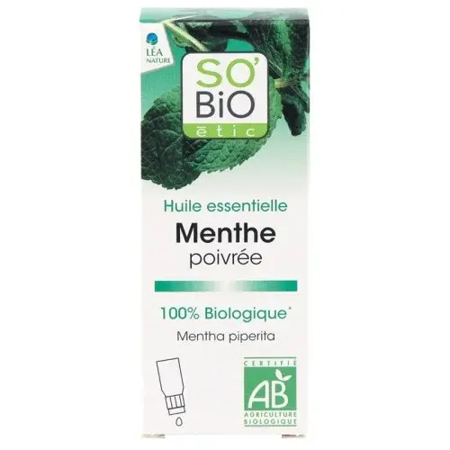 SO'BIO Huile essentielle menthe poivrée Bio, 10 mL