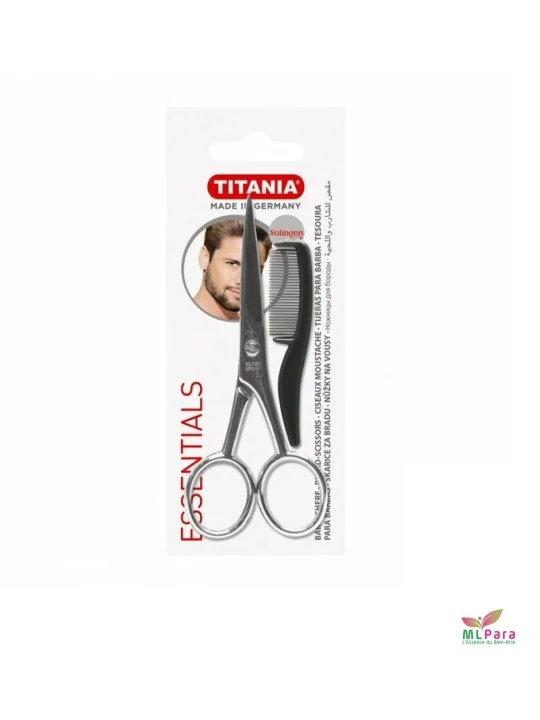 TITANIA Pack Ciseaux Barbe Moustache avec Peigne  1050/9