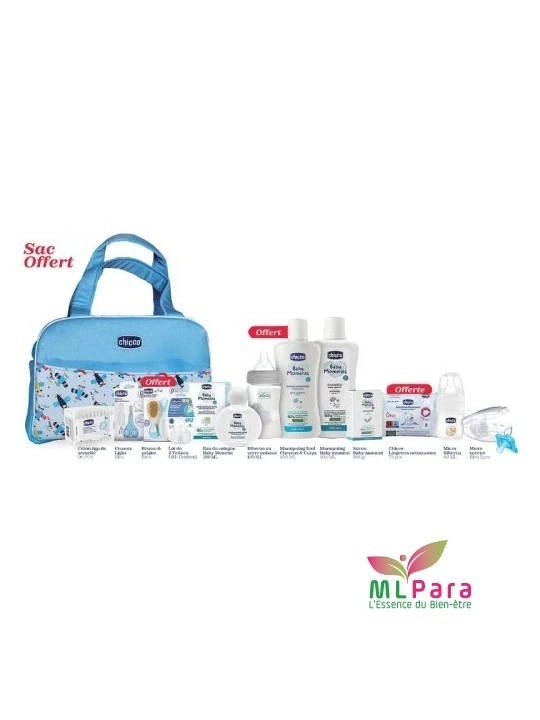 CHICCO SAC MATERNITE 13 PRODUITS BLEU