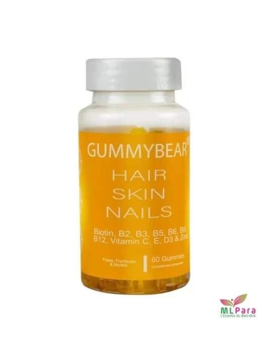 Gummy Bear Hair Skin Nails Vitamins 60 Gummies