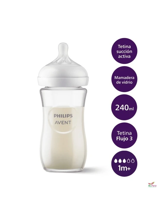 AVENT BIBERON EN VERRE NATURAL 1M+ SCY.933/01