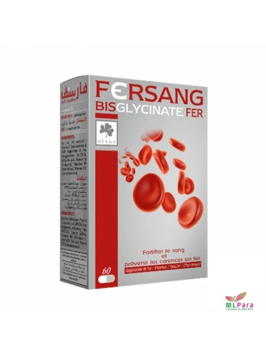 VITAL FERSANG Bisglycinate de Fer 60 Gelules