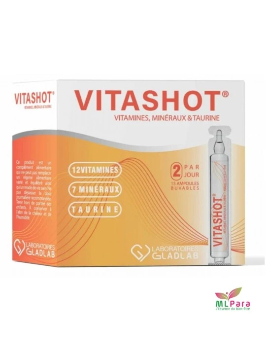 VITASHOT 12 VITAMINES et MINERAUX 15/AMPOULES